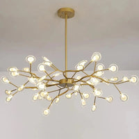 Suspension LED modernes or noir branche d'arbre lustres décor de chambre chambre à manger salon Lustre lampe décoration de la maison