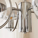 lustre design en verre chrome led pour décoration maison