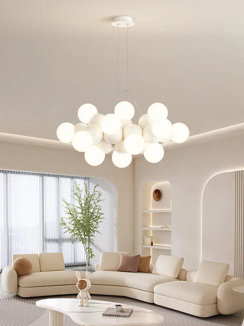 lustre moderne à led en fer pour décoration intérieure - vue 2 sur 12