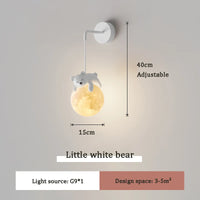 Applique murale lapin ours blanc nordique simple garçon fille bébé