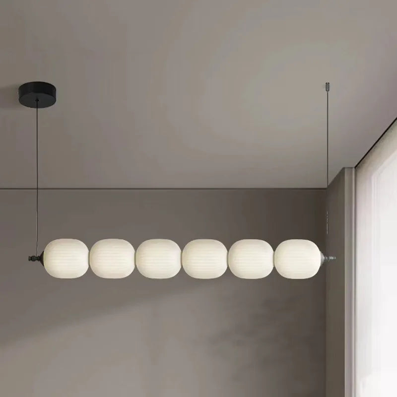 Nordic Designer Living Room Pendant Lamps White Long Droplight For Dining Table Bedroom Bar Lighting Gourd Ceiling Hanging Light - vue 5 sur 9