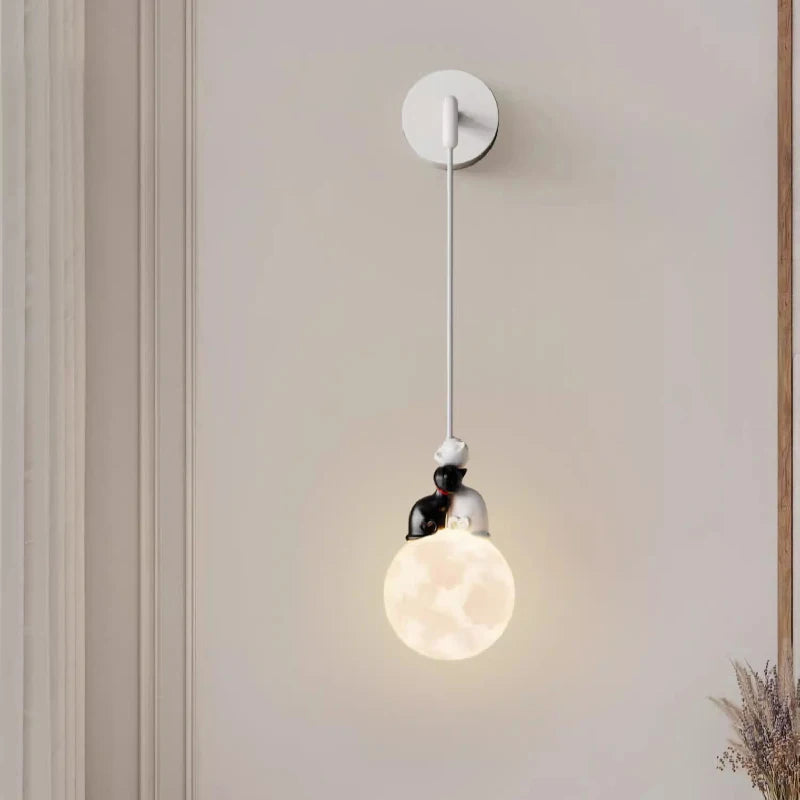 applique murale led chat mignon pour chambre d enfant décoration chaleureuse - vue 6 sur 14
