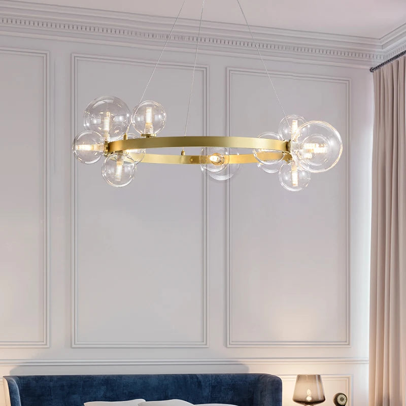 lampe suspendue en forme d'anneau avec fil réglable - vue 2 sur 17