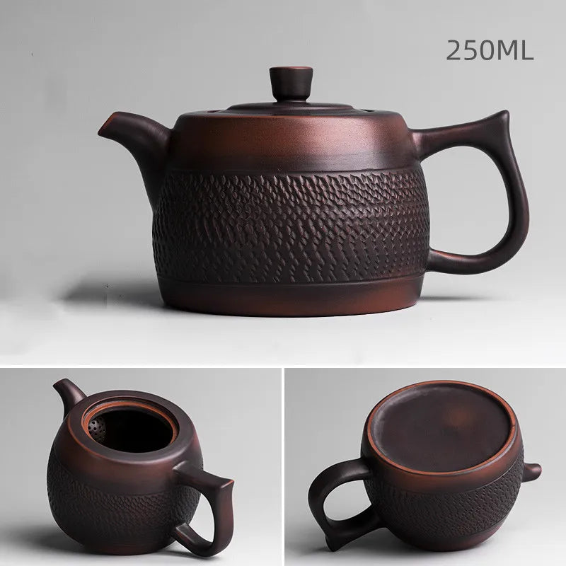Théière kung fu artisanale en céramique style chinois