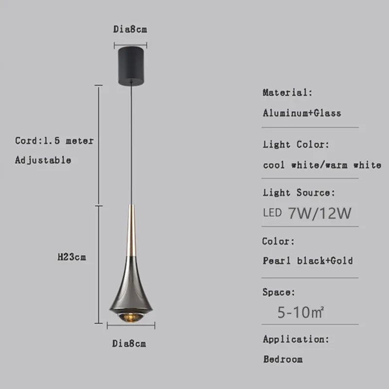 suspension LED anti-éblouissement design moderne