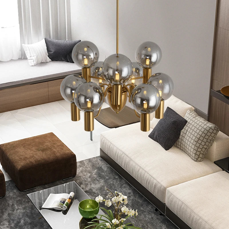 Design-Pendelleuchte aus Glas für moderne Inneneinrichtung - vue 4 sur 12