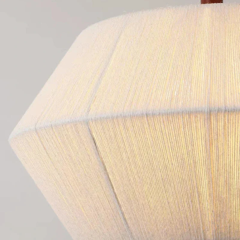 suspension décorative en tissu style japonais éclairage led élégant - vue 7 sur 9