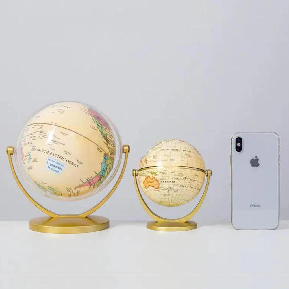 globe terrestre rétro de bureau pour apprendre la géographie - vue 3 sur 7