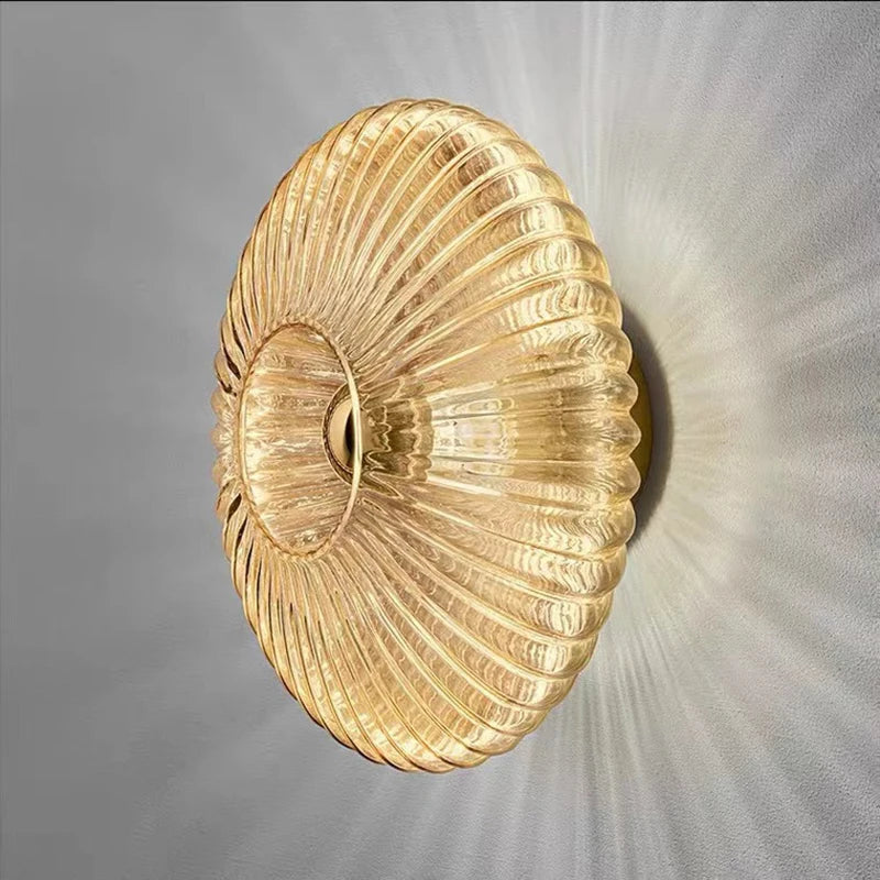 Applique murale LED modernes en verre ondulation lumières couloir allée escalier salle à manger toile de fond Simple intérieur décoration de la maison lustre luminaires - vue 4 sur 9