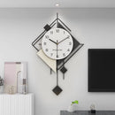 New Design Creative Wall Art Clock, Silent Pendulum Clock, Living Room Wall Decor Clocks, Metal Home Wall Decorations, Large