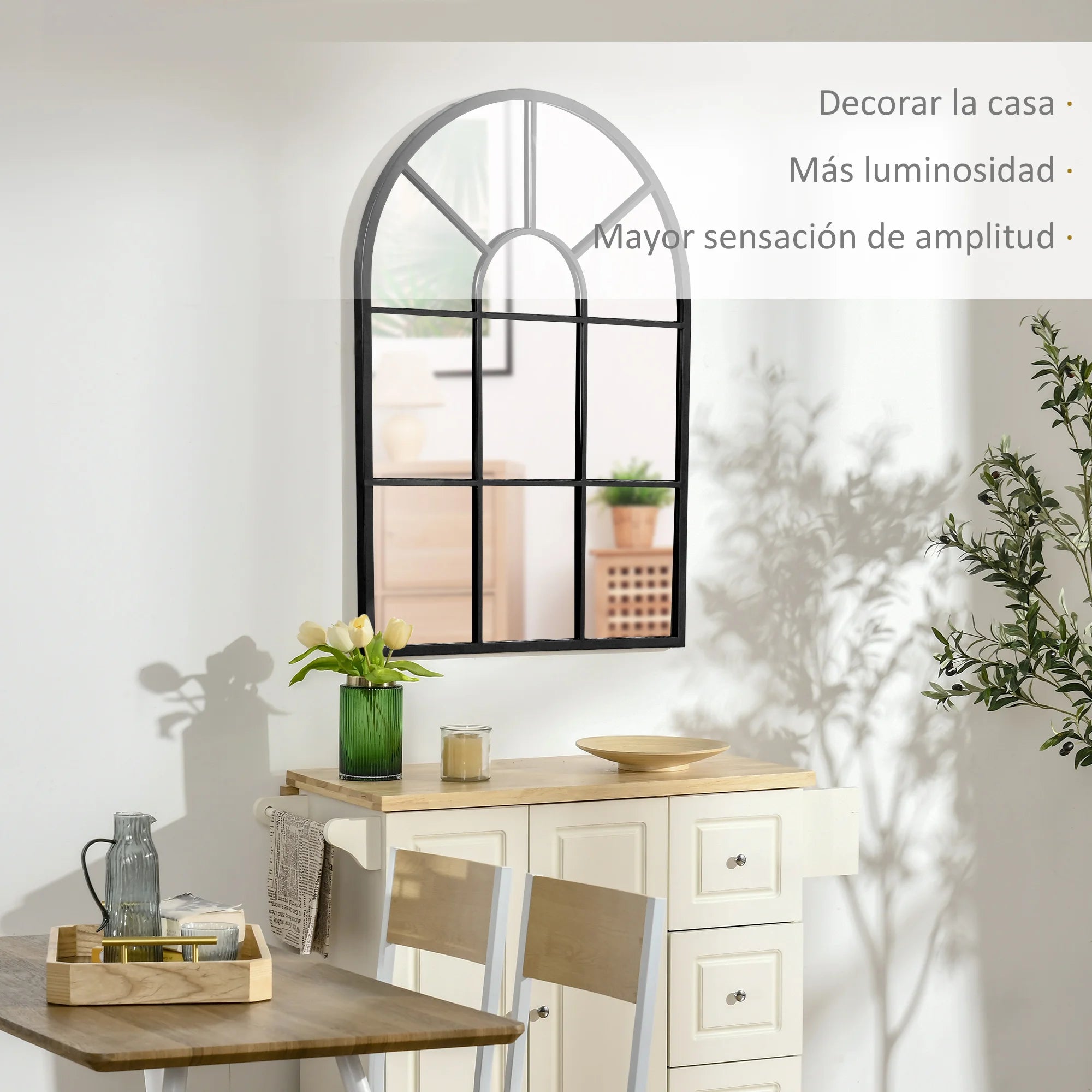 miroir décoratif mural style fenêtre pour intérieur - vue 7 sur 7