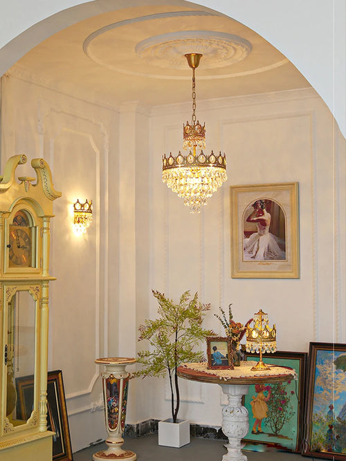 K9-Kristall-Kronleuchter dimmbar für elegantes Ambiente