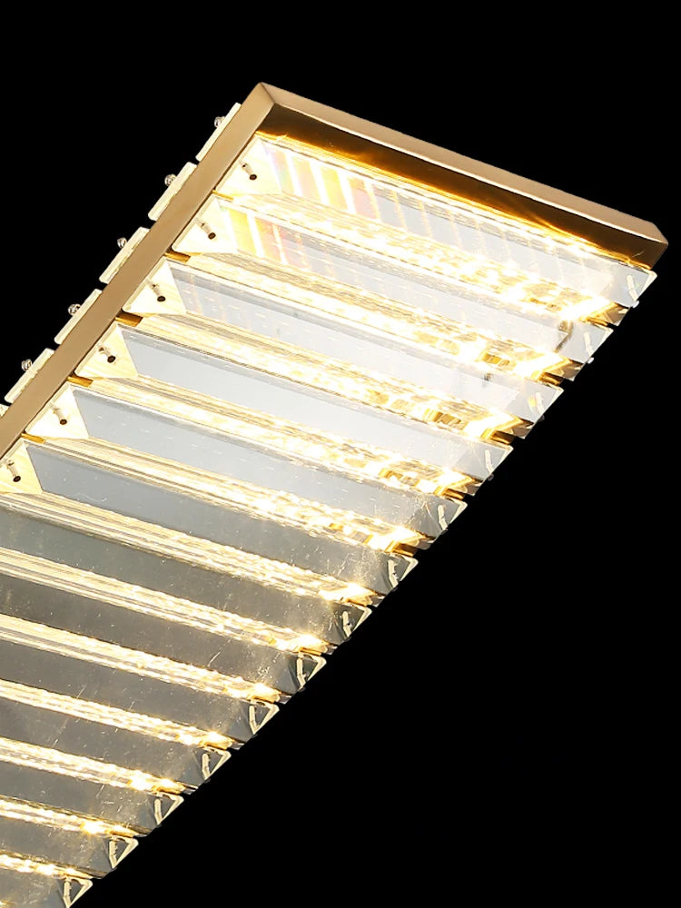 Nordischer LED-Kronleuchter aus Kristall für moderne Küchen - vue 5 sur 8