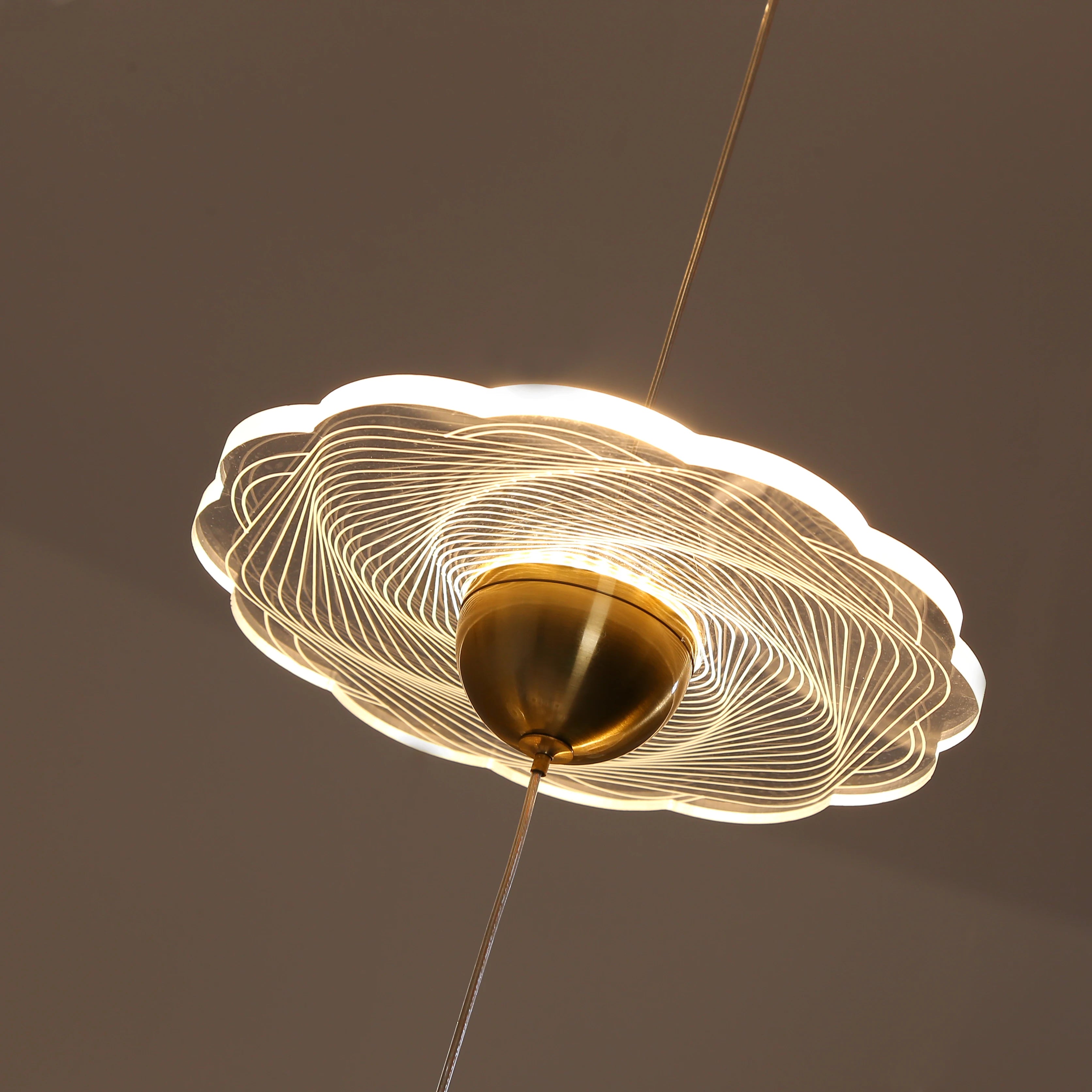 lustre moderne à led pour éclairage intérieur élégant - vue 6 sur 26