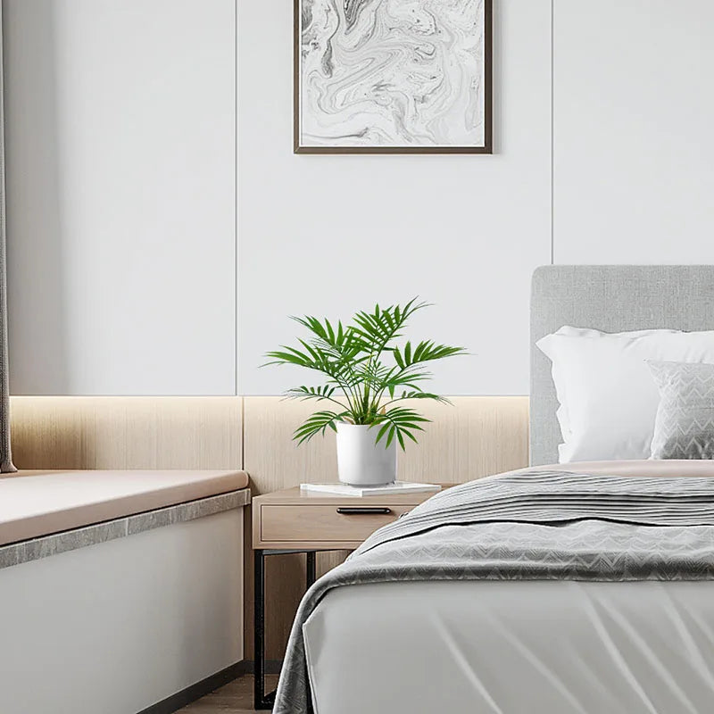 petites plantes en plastique palmier artificiel pour décoration intérieure et extérieure - vue 5 sur 10