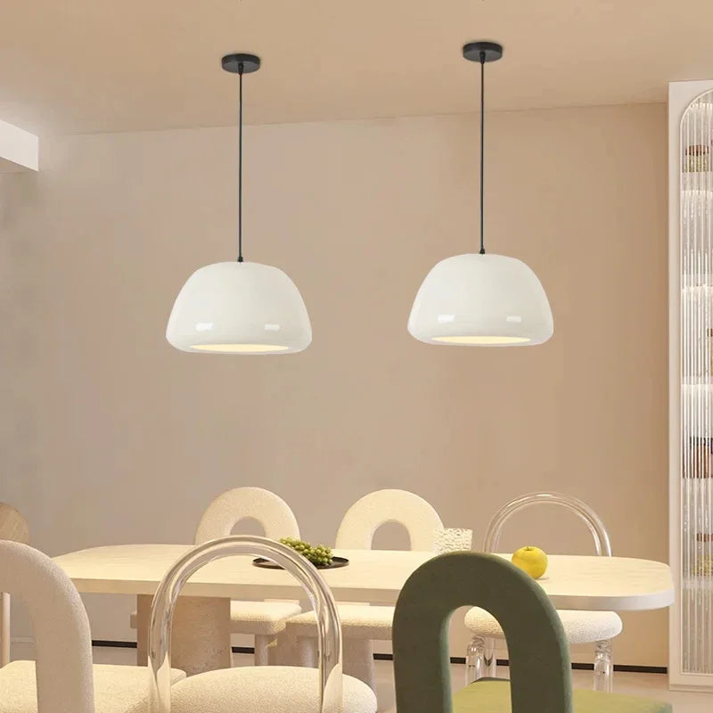 lampe led suspendue design nordique macaron pour décoration intérieure - vue 6 sur 10