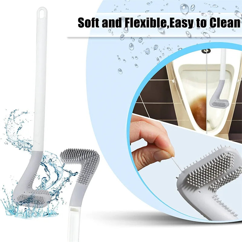 brosses de nettoyage en silicone avec support pour salle de bain - vue 7 sur 16