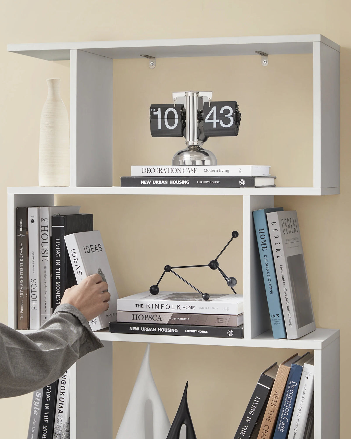 VASAGLE Bookcase, 6 Tier Shelf, Storage Unit, Divider, for Living Room, Bedroom, Office - vue 5 sur 8