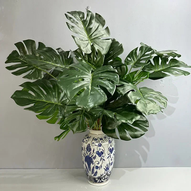 feuilles de tortue artificielles pour décoration intérieure plantes vertes