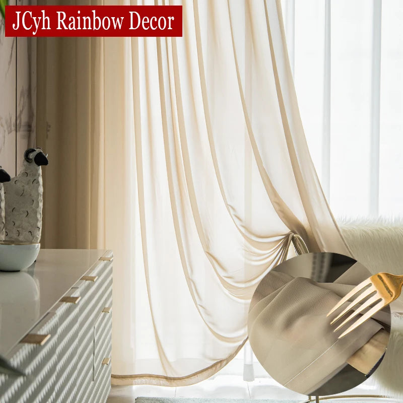 Voilage moderne en tulle leger pour salon chambre