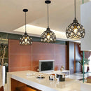 Suspension moderne avec abat-jour en cristal k9