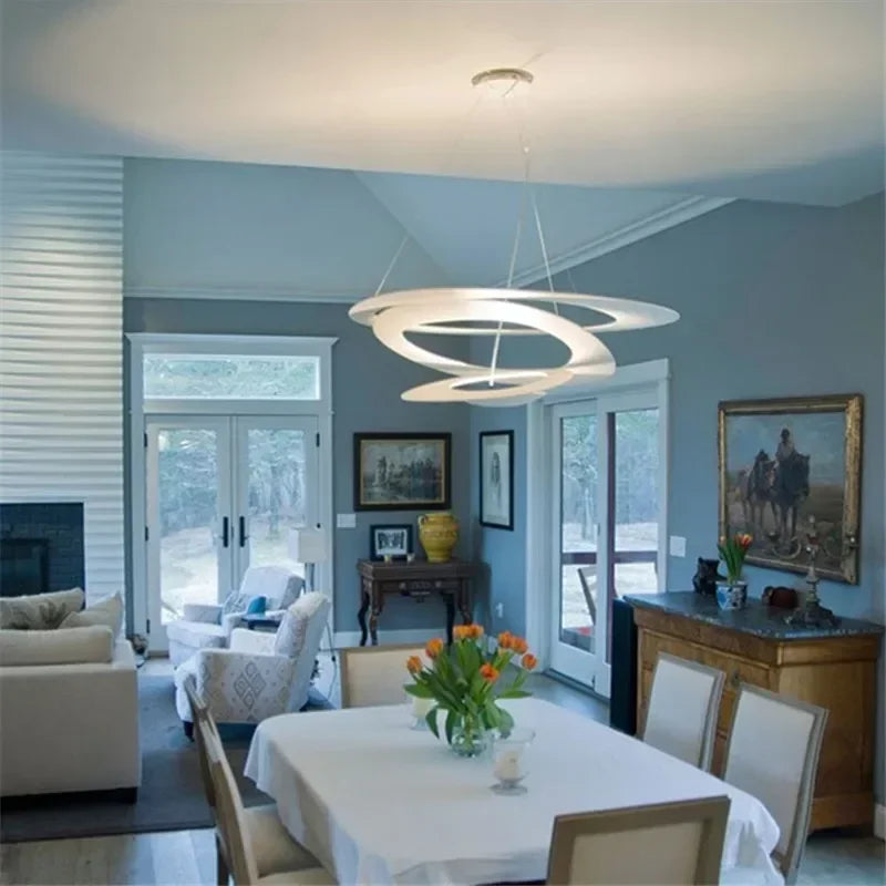 Italy Design Pendant Lamp Ring Ceiling Hanging Light Suspension Metal Chandelier for Kitchen Island Living Room - vue 4 sur 6