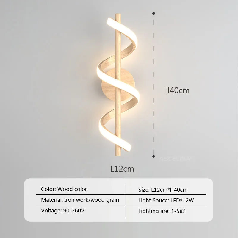 Dekorative LED-Wandleuchte im nordischen Stil
