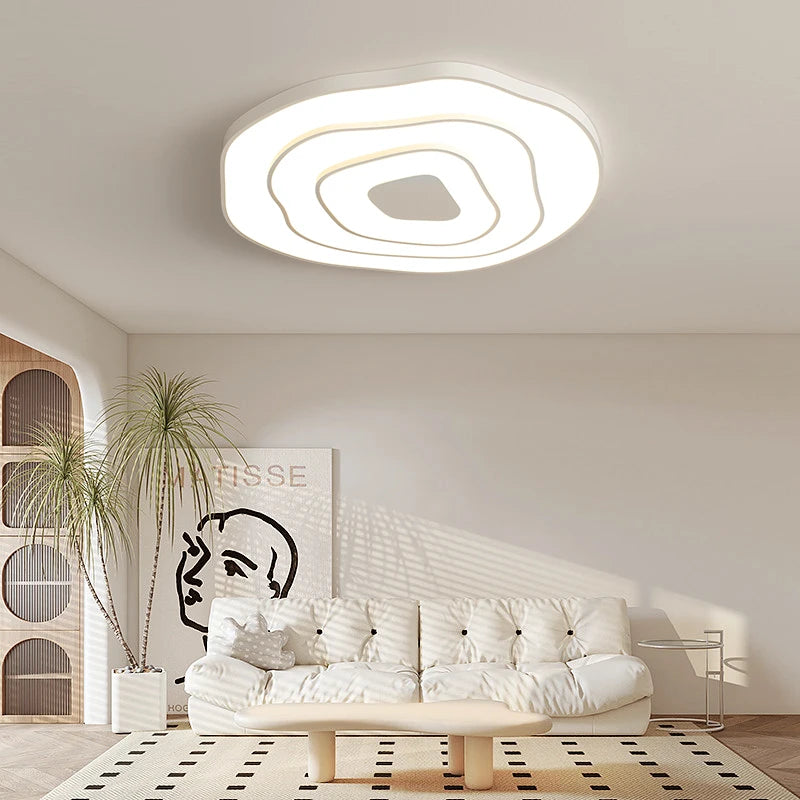 lustre led minimaliste cercle pour éclairage intérieur qiyimei - vue 3 sur 8