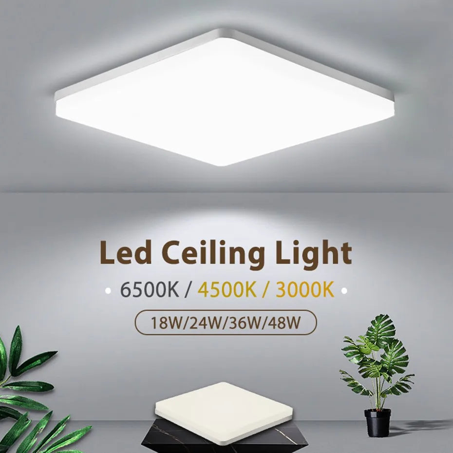 plafonnier led moderne carré ou rond pour lustre - vue 3 sur 11