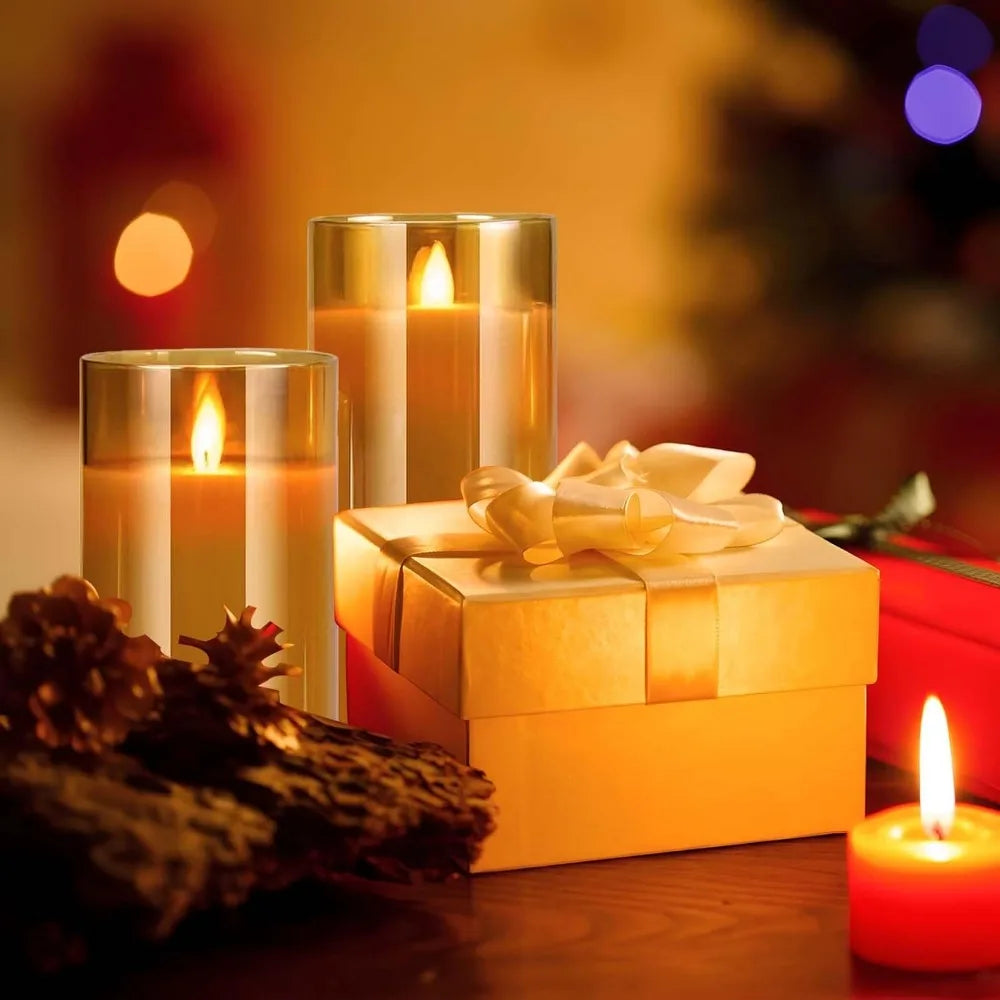 bougies LED décoratives avec télécommande et minuterie pour événements festifs - vue 3 sur 10
