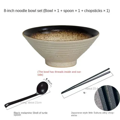 Bol ramen ceramique style japonais motifs artisanaux cuisine