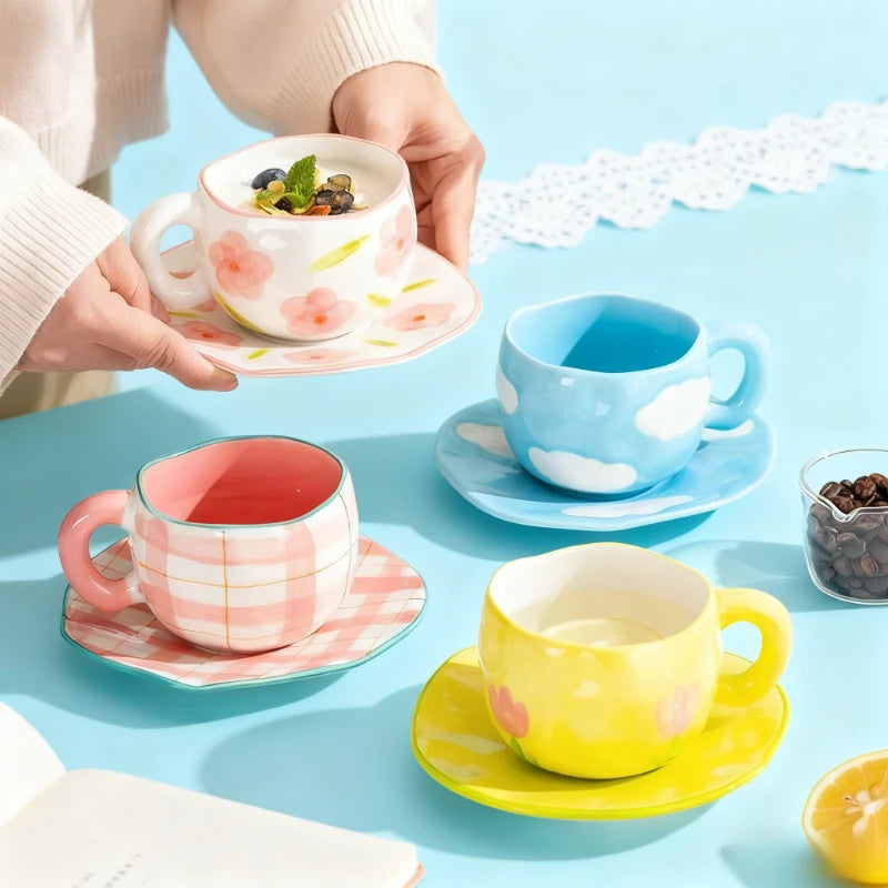 Mug céramique motif irrégulier style coréen mignon - vue 3 sur 7