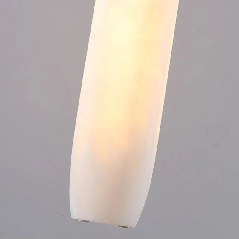 applique murale cylindrique en marbre naturel avec fil de cuivre réglable - vue 6 sur 7
