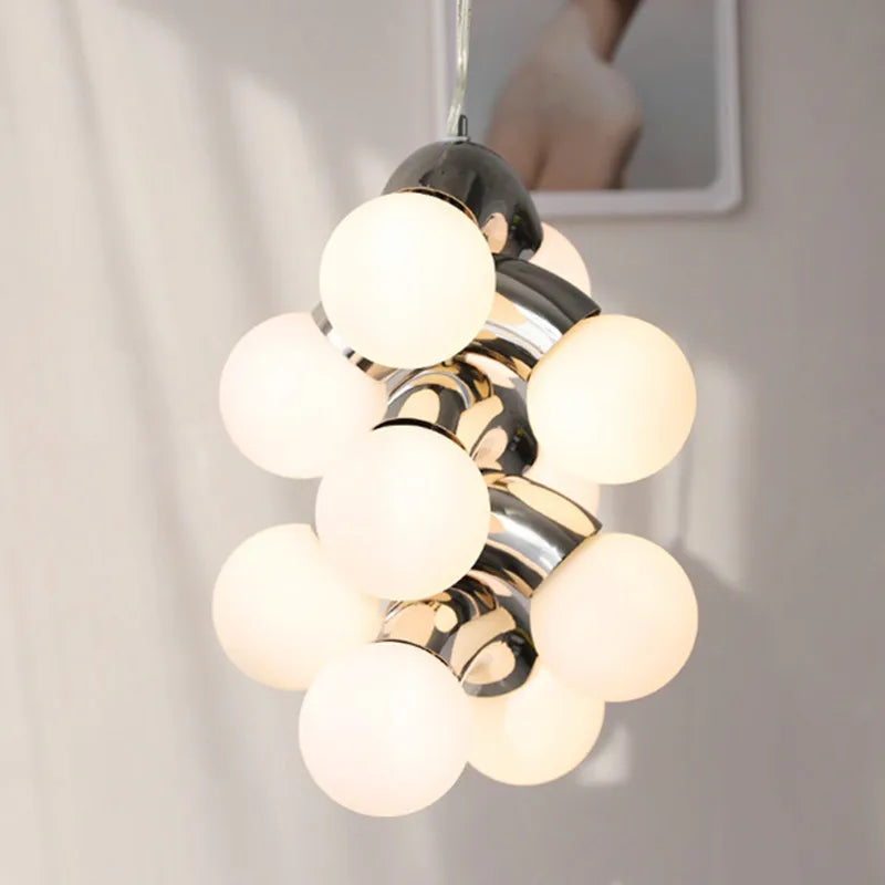 Nordische Ballon-Pendelleuchte Design für stilvolle Inneneinrichtung - vue 4 sur 12