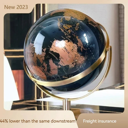 globe rotatif décoration de bureau style européen créatif - vue 2 sur 11