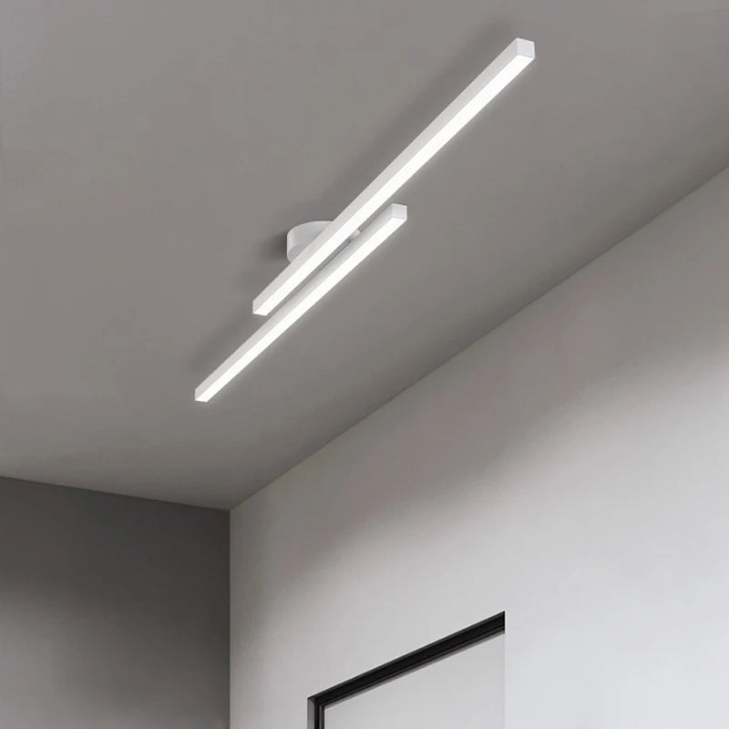 Plafonnier minimaliste à longue bande - vue 5 sur 24