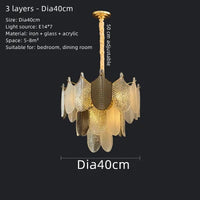 lustre en verre led design suspension luminaire acrylique