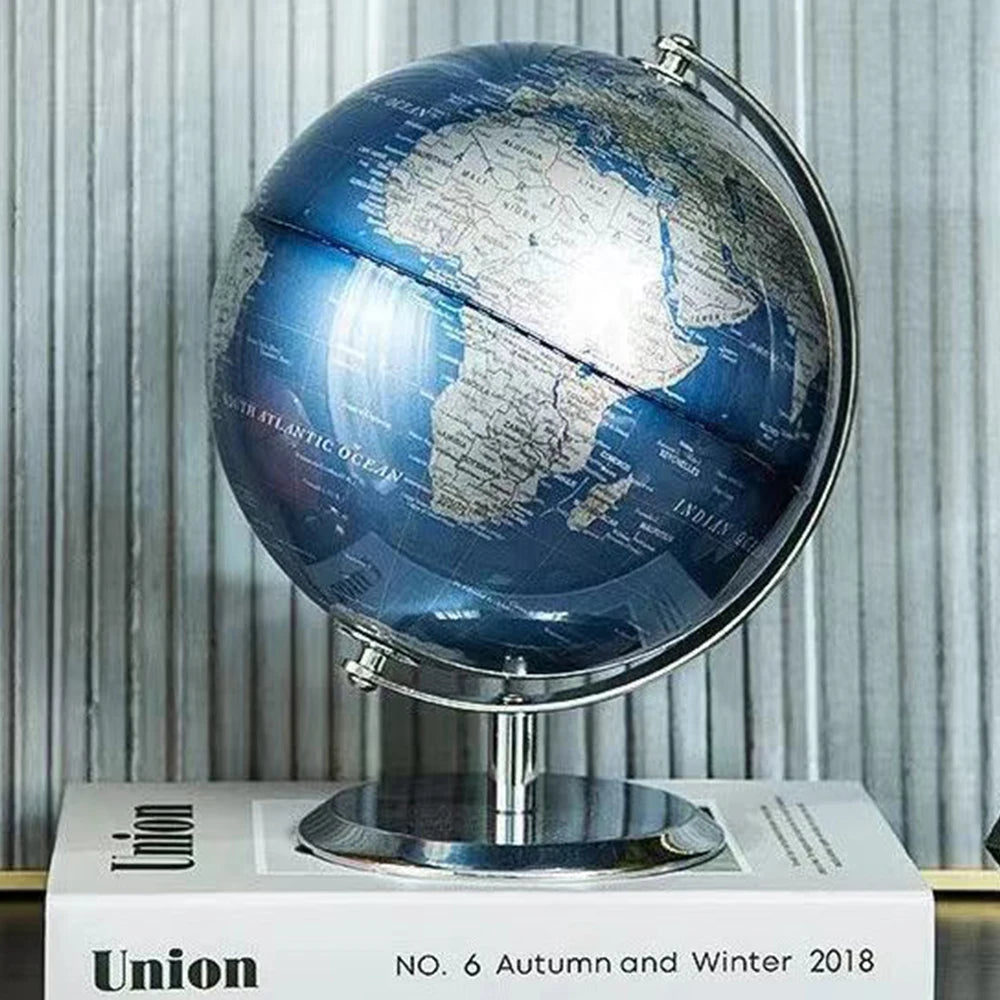 globe rotatif en métal style européen ornement créatif de luxe - vue 7 sur 8