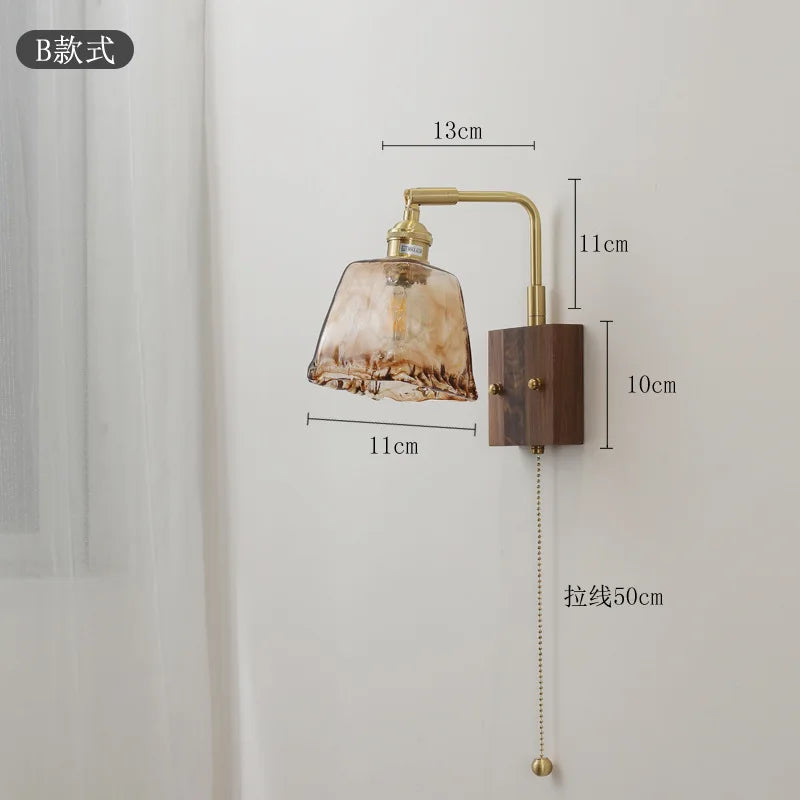 applique murale rétro en cuivre style japonais pour décoration intérieure - vue 5 sur 9