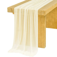 Chemin de table mousseline bohème transparent coloré lot