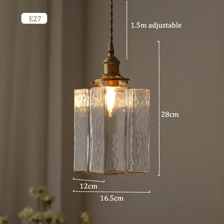 Retro-Pendelleuchte aus Glas mit kreativer LED-Beleuchtung für Vintage-Look - vue 10 sur 10