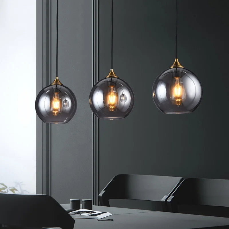lustre en verre design nordique pour décoration intérieure - vue 4 sur 26
