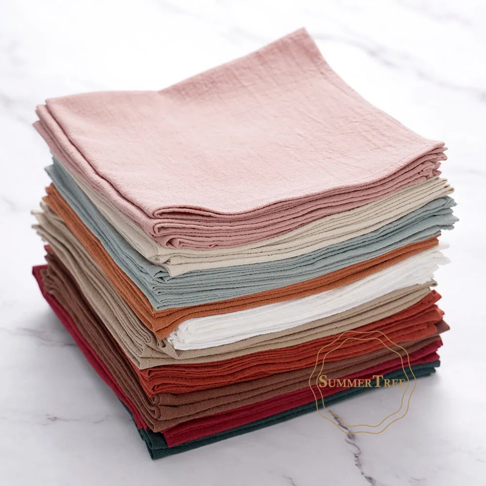 Serviette de table coton lavé style vintage - vue 4 sur 7