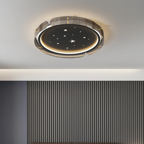 plafonnier led minimaliste avec ciel étoilé et design haut de gamme