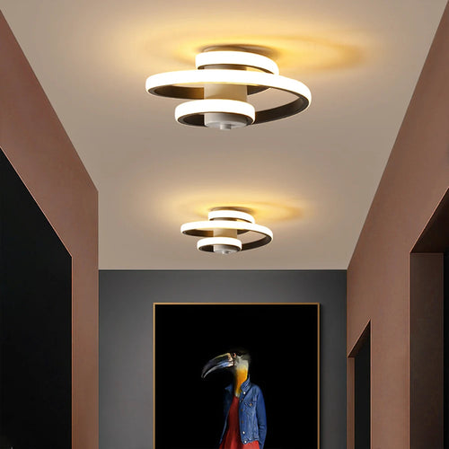 LED-Deckenleuchte moderne Spirale für ein minimalistisches Interieur - vue 3 sur 8