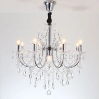 Lustre en cristal en fer forgé de pays