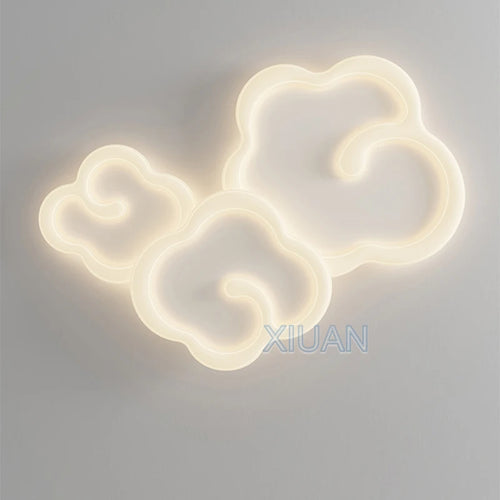 lustre scandinave nuage blanc avec télécommande optionnelle led