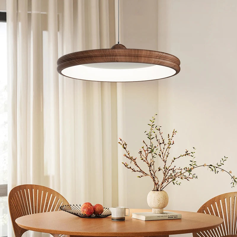 lustre médiéval lampe bar style japonais en rondins suspendue - vue 5 sur 11