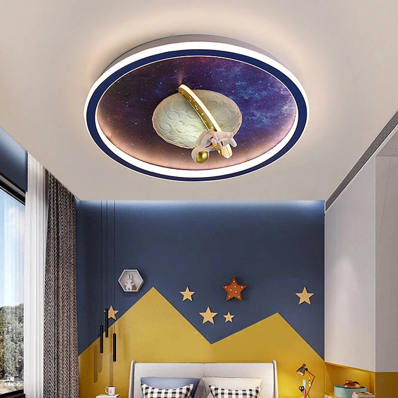 Moderne LED-Deckenleuchte für das Kinderzimmer Astronaut Dekorativ - vue 6 sur 8