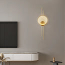 Minimalistische Wandleuchte aus Messing mit drei Helligkeitsstufen im Art-déco-Stil